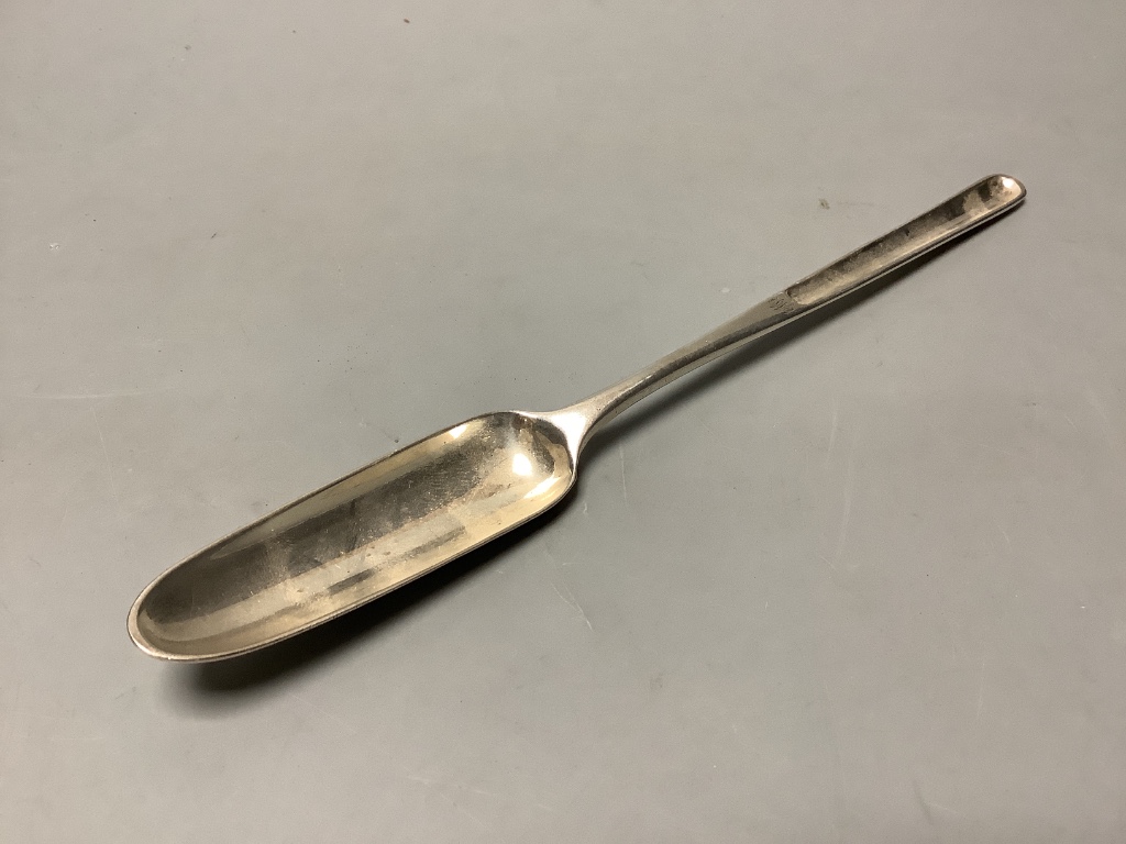 A George III silver marrow scoop, London, 1791